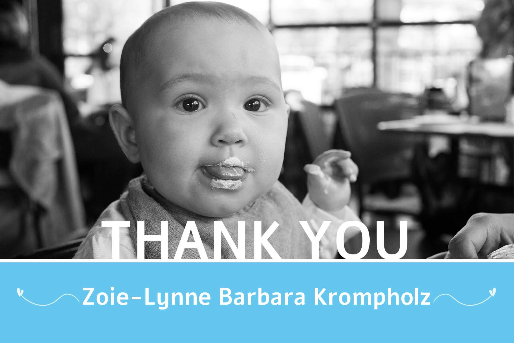 Baby Krompholz Thank You Card