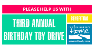 3rd Annual Birthday Toy Drive