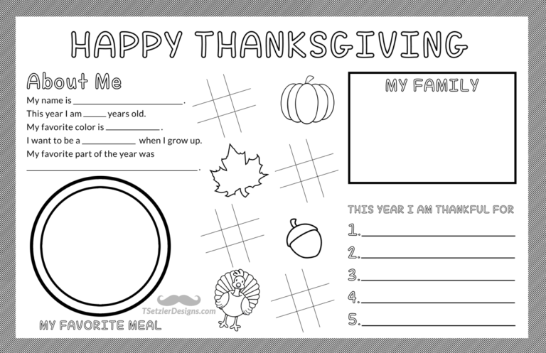 Thanksgiving Freebie | TSetzler Designs