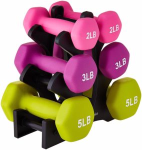 Neoprene Dumbbell Pairs & Sets with Stands