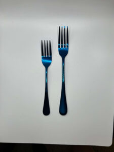 Reflective Blue Forks | Elyon Tableware